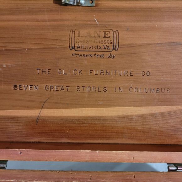 Vtg Small Lane Trinket Box No Key Cedar 9x5x3.5 The Glick Furniture Columbus OH - Picture 9 of 10